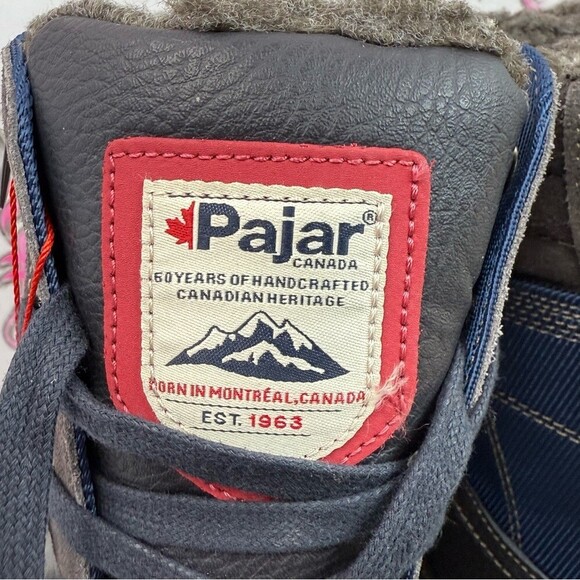 Pajar waterproof boots Navy and Charcoal Lace-Up Winter Boot with Brown Sole main image 9